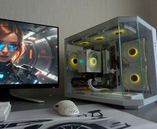 Custom White Panoramic Gaming PC | Ryzen 5 5600G | NVMe  | B550 | RTX 2060 Super 8GB |