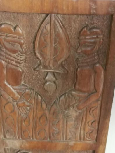 Vintage Hand Carved Wooden Plaque