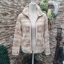 old navy cream Beige full zip borg fleece Xs S Image 6