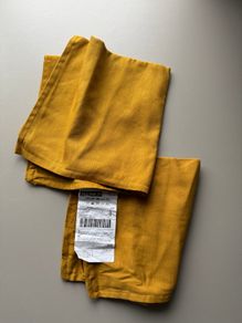 Lot of two IKEA GURLI Cushion cover, golden-yellow, 50x50 cm