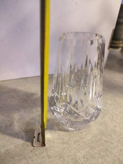 Vintage Small BOHEMIA Glass Vase, Cut Glass Vase, 1950s