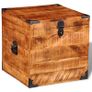Storage Chest Cubic Rough Mango Wood Image 5