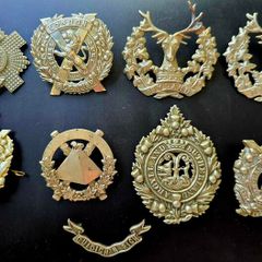 9 Scottish military cap badges