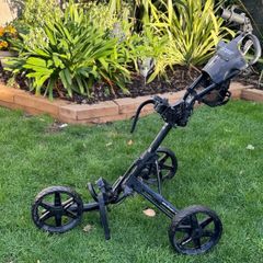 Clickgear golf Trolley & titleist staydry golf bag