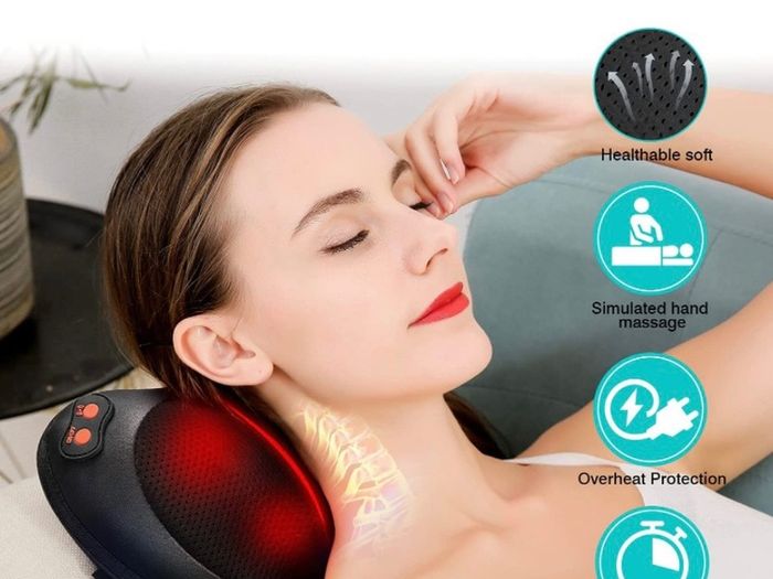 Back Neck Massager,Shiatsu Massage Pillow with Heat, Deep Tissue Kneading Massager for Shoulder,Back,Legs,Electric Back Massager,Massage at Home (FREE POSTAGE)