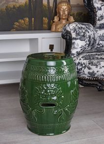 Feng Shui Stool Grimace Head Villa Chinoiserie