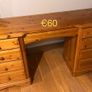 Solid pine dressing table or office/school desk + mirror. Image 5