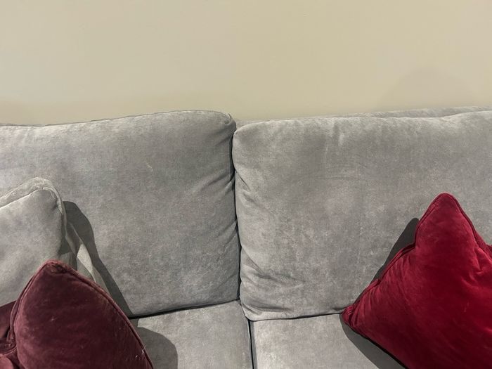 Grey Fabric 2 Seater Sofa For Sale
