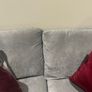 Grey Fabric 2 Seater Sofa For Sale Image 4