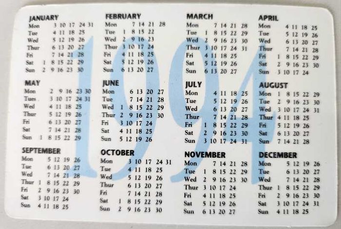 1994 pocket calendars