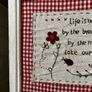 Vintage Embroidered Gingham Picture Frame Image 9
