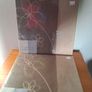 Faux Suede Wall Art with Flower Pattern Image 2