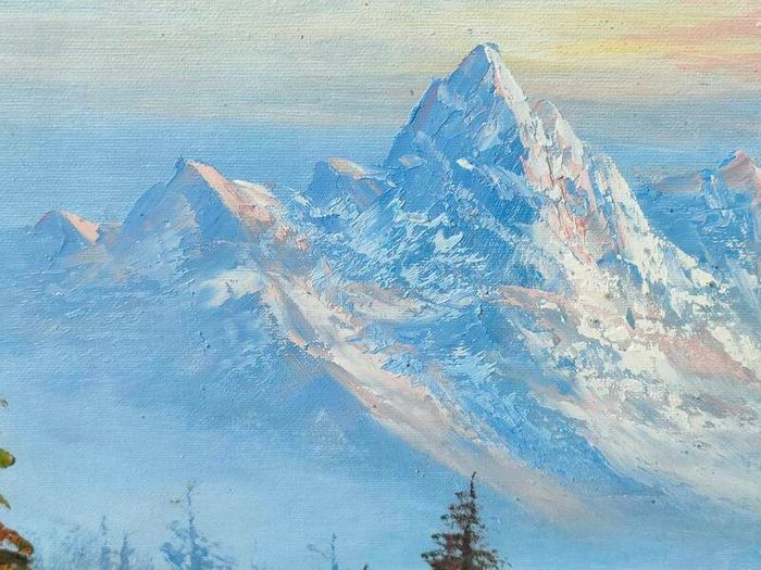 Large W Chapman Oil on Board