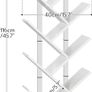 NEW SALE | Tree Bookshelf Tall, 9-Tier Floor Standing Book Shelf, Tall Bookcase with Shelves for CDs Albums, Metal Frame, for Living Room Image 4