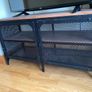 TV Bench - Black metal/ Solid wood Image 2