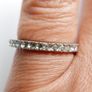 Vintage 925 Sterling Silver Eternity Ring with Clear Stones size M - 2,2g Image 4