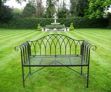 Black Bench Curved Ends D9410