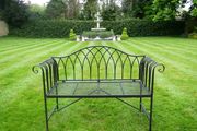 Black Bench Curved Ends D9410