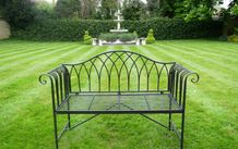 Black Bench Curved Ends D9410
