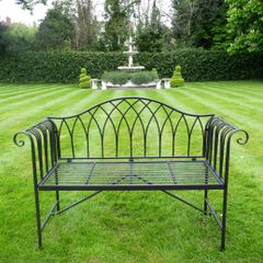 Black Bench Curved Ends D9410