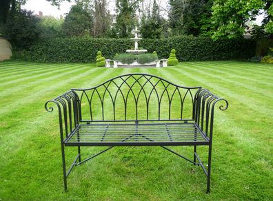 Black Bench Curved Ends D9410