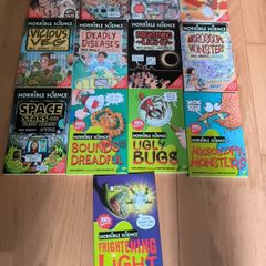13 Horrible Science books each for 3 euro, all for 27