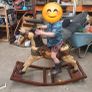 Handmade Handcrafted Wooden Painted Rocking Horse Image 8