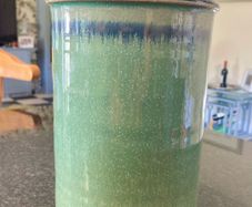 Louis Mulcahy teal green Vase / Wine Holder