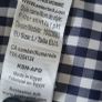 SELECTED HOMME Navy & White Superior Egyptian Cotton check shirt with button down collar Sz L - Rrp 75 (New) Image 10