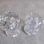 Set 2 Lead Crystal Bud Vase Toothpick Holder Zajecar Yugoslavia Image 7