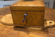 antique walnut box with key