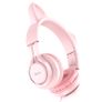 Hoco W36 Kids Edition Cat Ear Headphones With Mic Pink Image 2