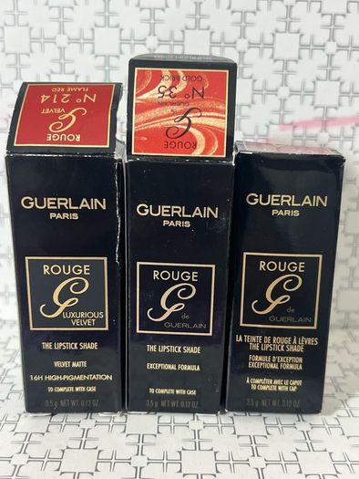 Guerlain Paris Lipsticks and The double Mirror Caps all brand new