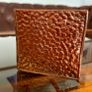 Vintage MCM Hammered Copper Rectangular Shape Planter Jardiniere Image 6