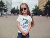 Birthday Girl Unicorn Girls T-shirt Tee Top Shirt Birthday T-shirt For Kids