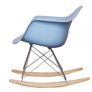 Charles Eames Style Baby Blue Retro Rocking Chair Image 6