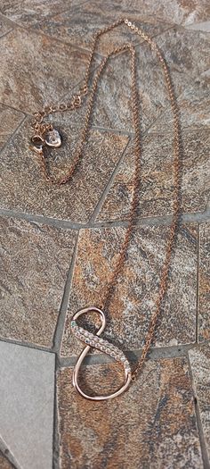 The Infinity pendant from Tipperari Crystal in rose gold plated
