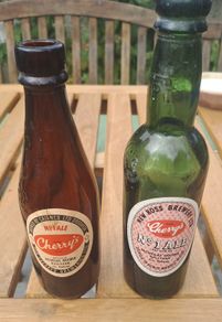 Pair of Vintage Cherry's Ale Bottles
