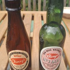 Pair of Vintage Cherry's Ale Bottles