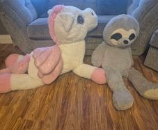 Giant Unicorn and Sloth Teddy
