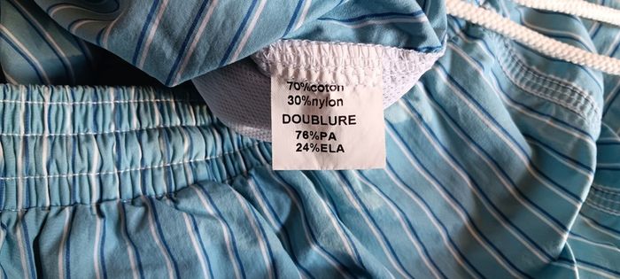 Blue/White Stripe Swim Shorts