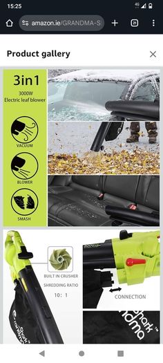 3 in 1 vacuum, blower, mulcher leaf blower
