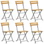7 Piece Folding Outdoor Dining Set Solid Acacia Wood Image 3