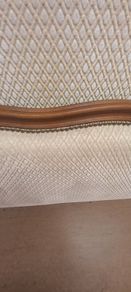 Antique French Oak and Upholstered Queen size bed  circa 1930s in Great condition