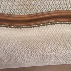 Antique French Oak and Upholstered Queen size bed  circa 1930s in Great condition
