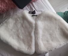 furry bridal cape