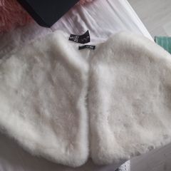 furry bridal cape