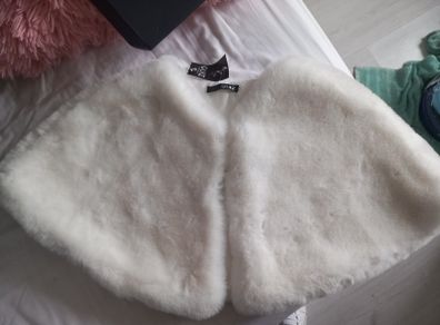 furry bridal cape
