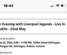 tickets Liverpool legends silver tickets