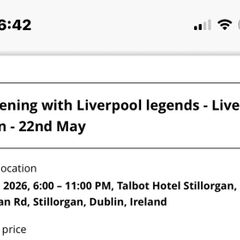 tickets Liverpool legends silver tickets